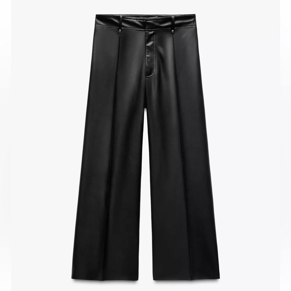 Women’s Black faux Leather Pants sz 12
